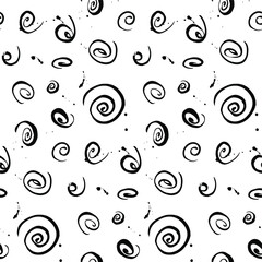 Brush Drawn Spirals Pattern - 406652798