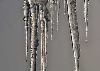 Close up of icicles 
