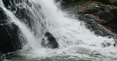 Cascade waterfall river in tropical forest