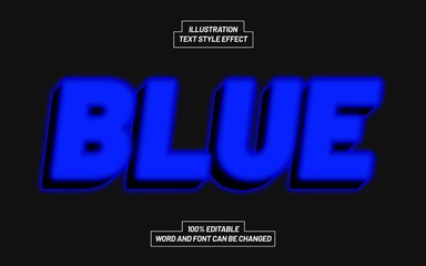Blue Text Style Effect