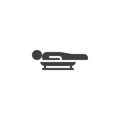 Skeleton sport vector icon. filled flat sign for mobile concept and web design. Bobsled sleigh glyph icon. Symbol, logo illustration. Vector graphics