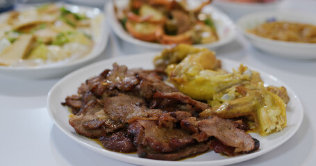 Chinese style homemade dinner at home