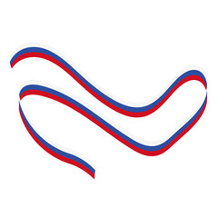 developing ribbon, color red, blue, white, tricolor strip to complement the design