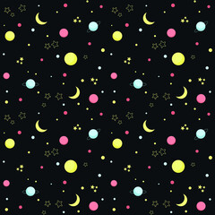 seamless pattern of night sky