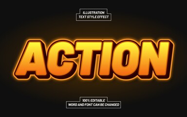 Action Orange Text Style Effect