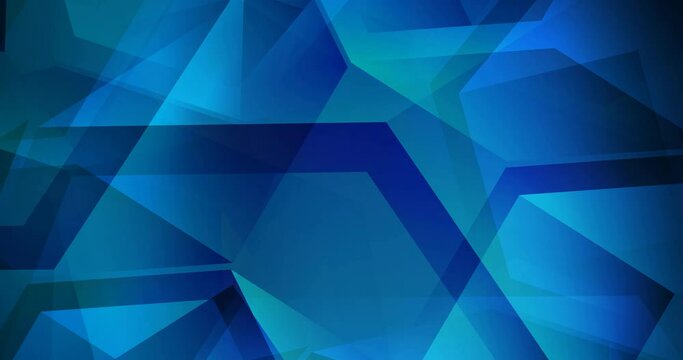 4K looping dark blue abstract animation with rhombus. High-quality clip in simple style with squares. Film business advertising. 4096 x 2160, 30 fps.