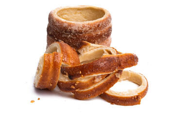 Trdelnik czech bun isolated