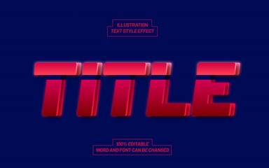 Title Red And Blue Text Effect Style Mockup