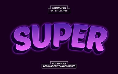 Super Purple Text Style Effect