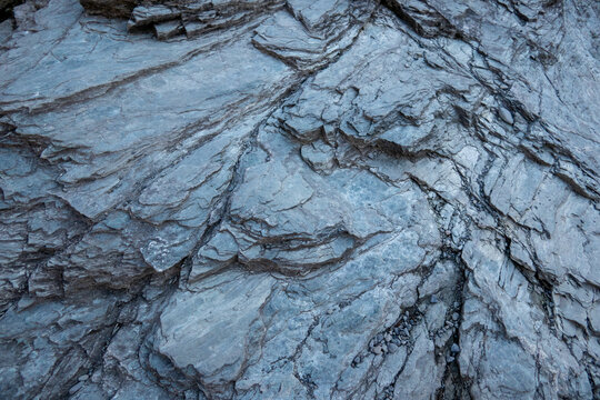 テクスチャー　結晶片岩（長瀞 岩畳）texture of schist rock