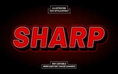 Sharp 3D Bold Text Style Effect