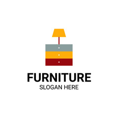 Modern Unique Furniture and Household with Sofa or Chair Icon Logo Vector Design Template.