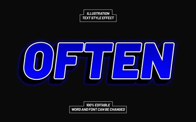 Obraz premium Often Text Style Effect