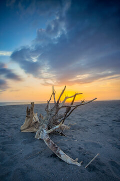 sunset on the beach