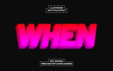 Modern When Purple Text Style Effect