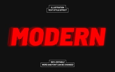 Modern Red Text Style Effect