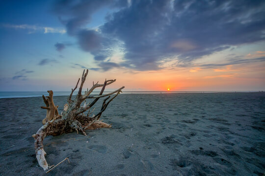 sunset on the beach
