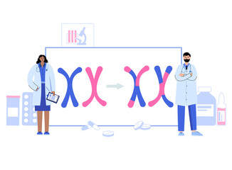 Mitosis process concept