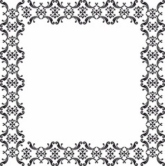 decorative frame with floral element 