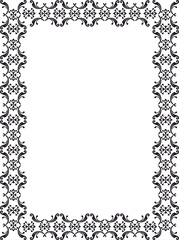 decorative frame with floral element 