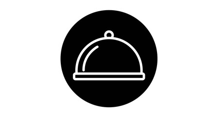 Vector Isolated Food Icon. Black and White Simple Flat Food Icon