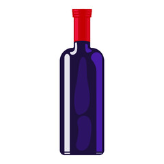 Wine bottle, vector eps 10