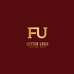 Initial Letter FU logotype company name monogram design for Company and Business logo.
