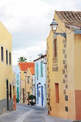 Small village alley at the Canary Islands