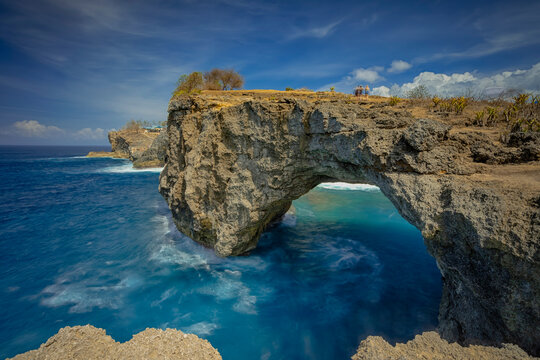 the cliffs of moher at broken heach, nusa penida, bali