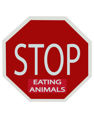 Stop Eating Animals Sign