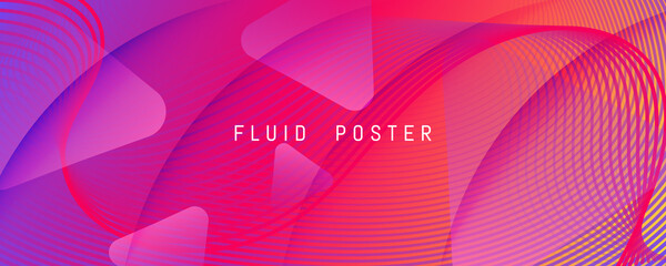 Colorful Fluid Shape. Flow Abstract Elements.