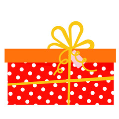 Gift box with bows and ribbons. Vector illustration. gift box birthday present with different pattern. vector illustration 10 eps