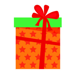 Gift box with bows and ribbons. Vector illustration. gift box birthday present with different pattern. vector illustration 10 eps