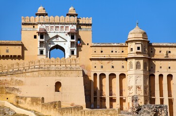Fototapeta premium Amber fort near Jaipur city, Rajasthan, India