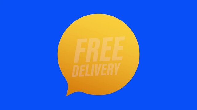 Free delivery. Badge with truck. Price tag. stock illustrtaion.