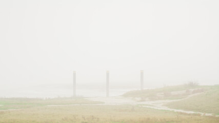 Fototapeta premium Baie de Somme en hiver période Covid-19