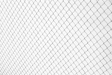 winter, iron mesh netting, all around in the snow