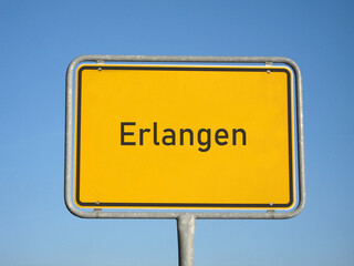 Ortsschild Erlangen