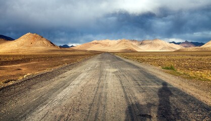 Pamir highway International road Tajikistan mountain
