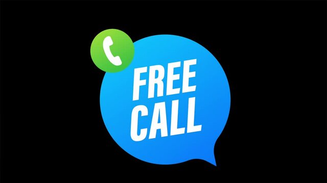 Free call. Information technology. Telephone icon. Customer service. stock illustration.