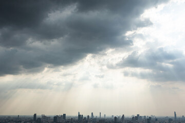 Fototapeta na wymiar View of the modern Bangkok city