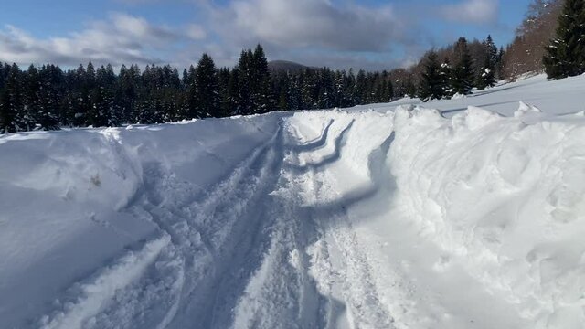 Gorski kotar in Croatia winter landscape