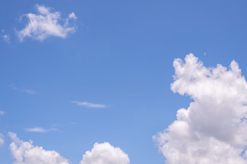 Naklejka na ściany i meble Beautiful blue clear sky background