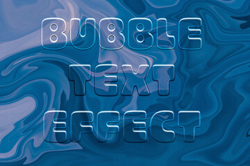 Bubble Text Effect - obrazy, fototapety, plakaty