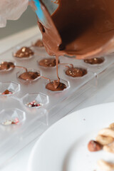 Making homemade chocolate