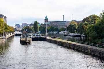 Naklejka premium Berlin Rathausbrücke Spree Friedrichsgracht Deutschland 