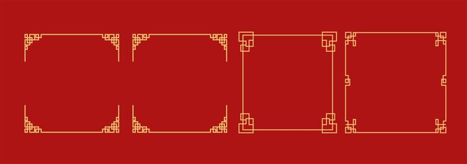 Happy chinese new year 2021, year of the ox . Isolated on red background. frame chinese ornament. ox sign zodiac
