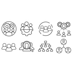 Team Work icon vector set. development illustration sign collection. Online work symbol.