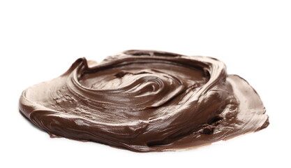Creamy chocolate isolated on white background