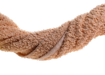 Towel isolated on white background and texture with clipping path